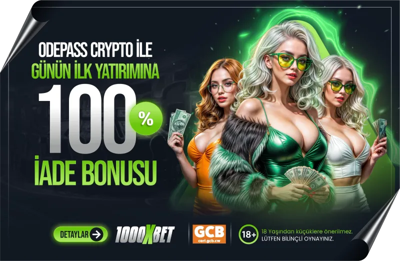 1000xbet Günün İlk Kripto Yatırımına Yüzde 100 Casino Kayıp Bonusu