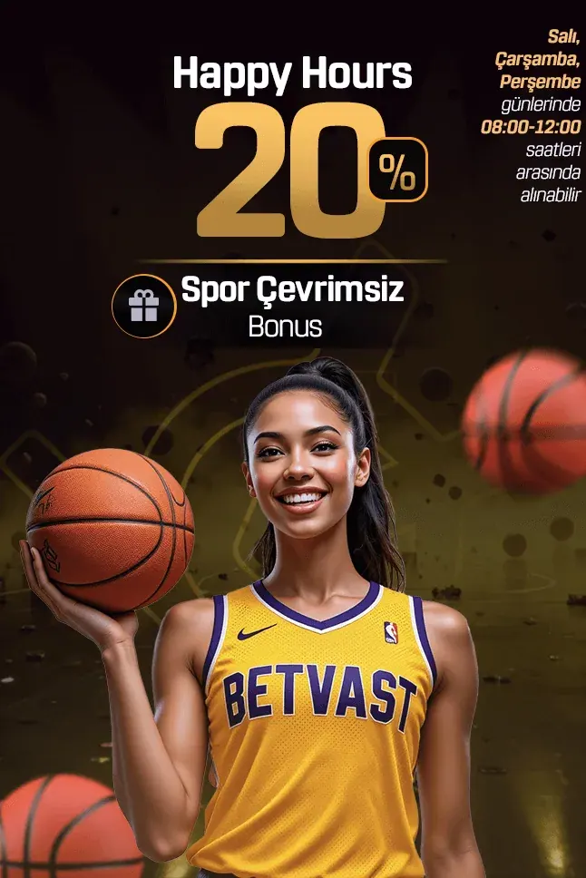 Betvast Happy Hours Yüzde 20 Spor Çevrimsiz Bonus