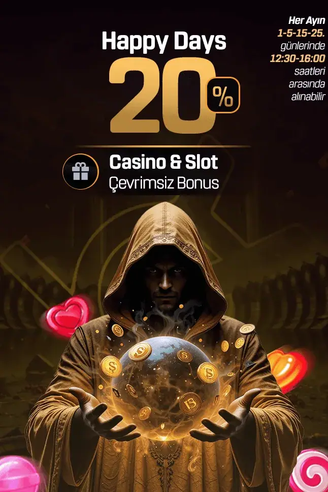 Betvast Happy Days Yüzde 20 Casino ve Slot Çevrimsiz Bonus