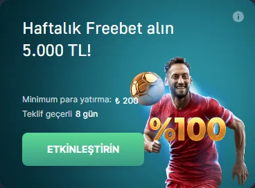 7Slots Haftalık Freebet Alın 5.000 TL